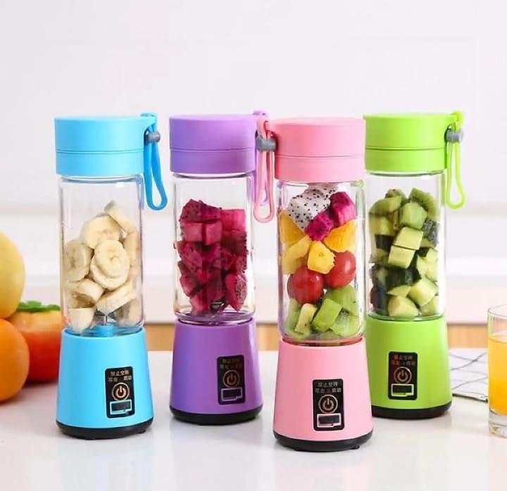 Portable Electric Juicer Blender Blue Rechargeable Fast Charging