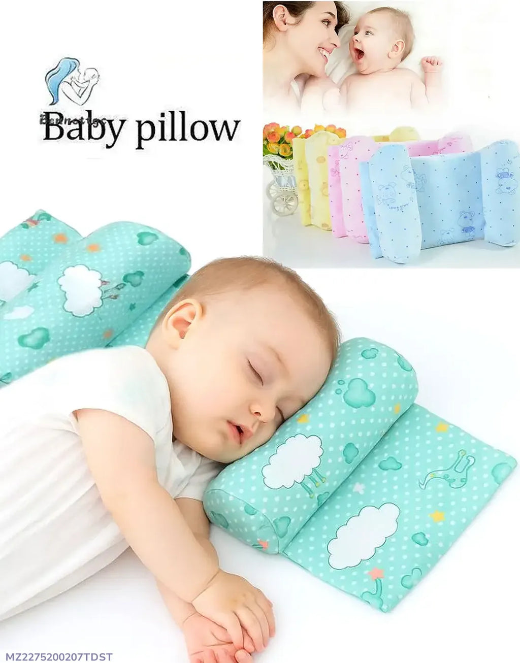 Baby Anti-Roll Safety Pillow – 100% Soft Cotton