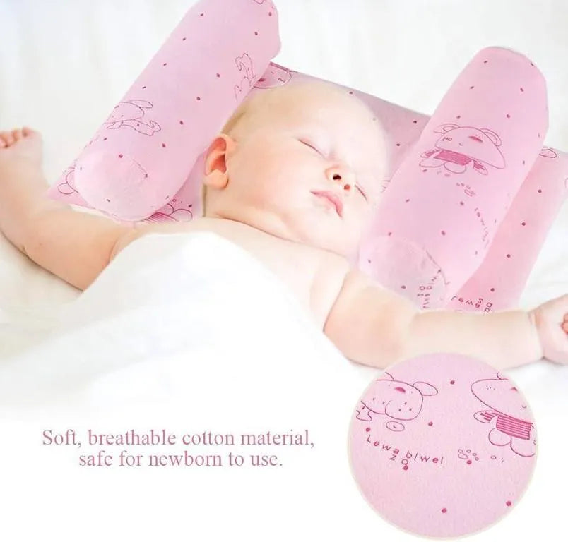 Baby Anti-Roll Safety Pillow – 100% Soft Cotton