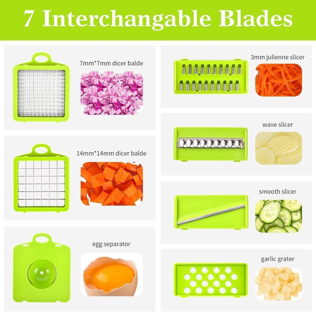 Multi-Function Kitchen Vegetable Chopper & Slicer ⚡ Easy Vegetable Cutter & Chopper Box 🧅✂️