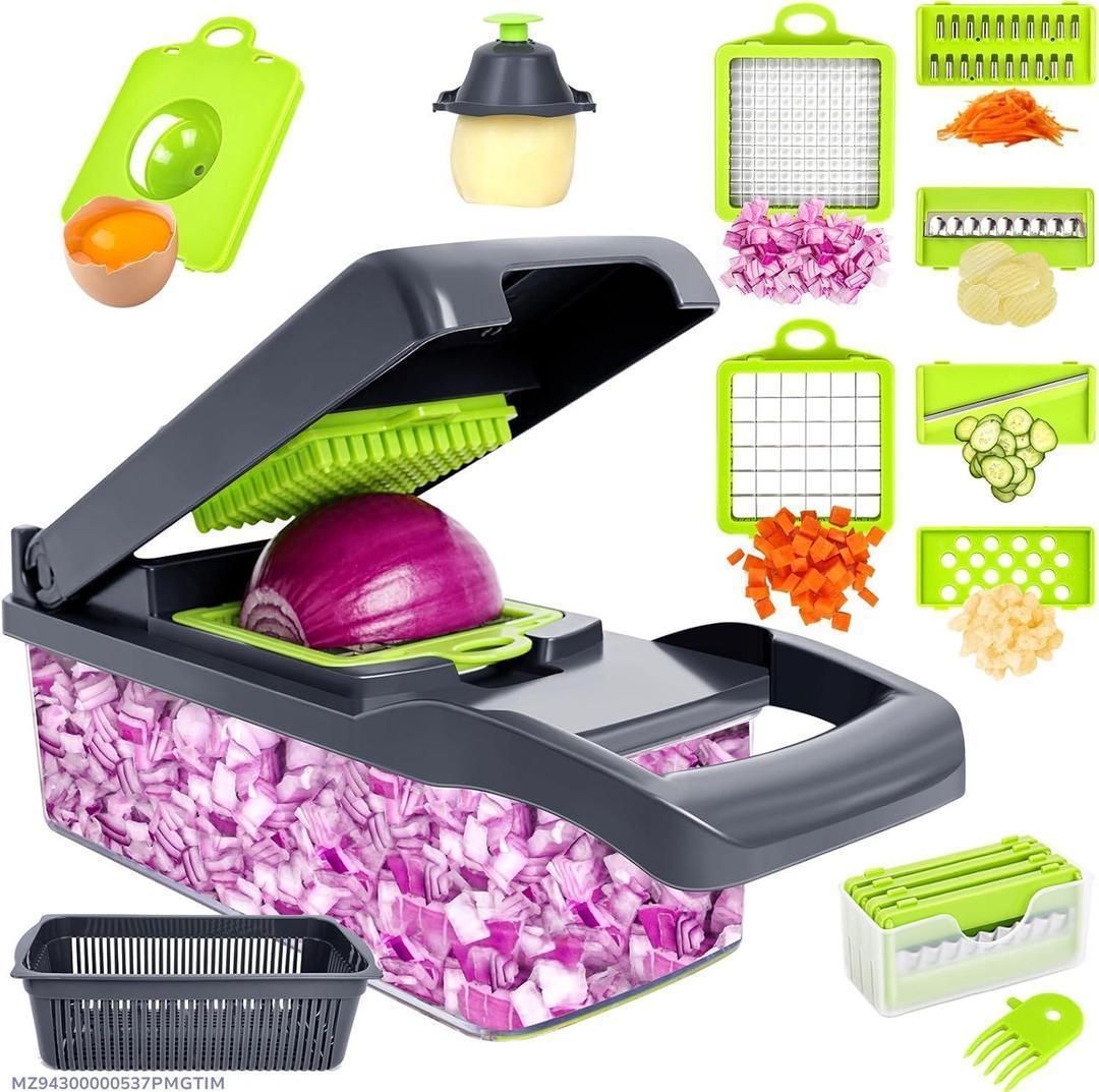 Multi-Function Kitchen Vegetable Chopper & Slicer ⚡ Easy Vegetable Cutter & Chopper Box 🧅✂️