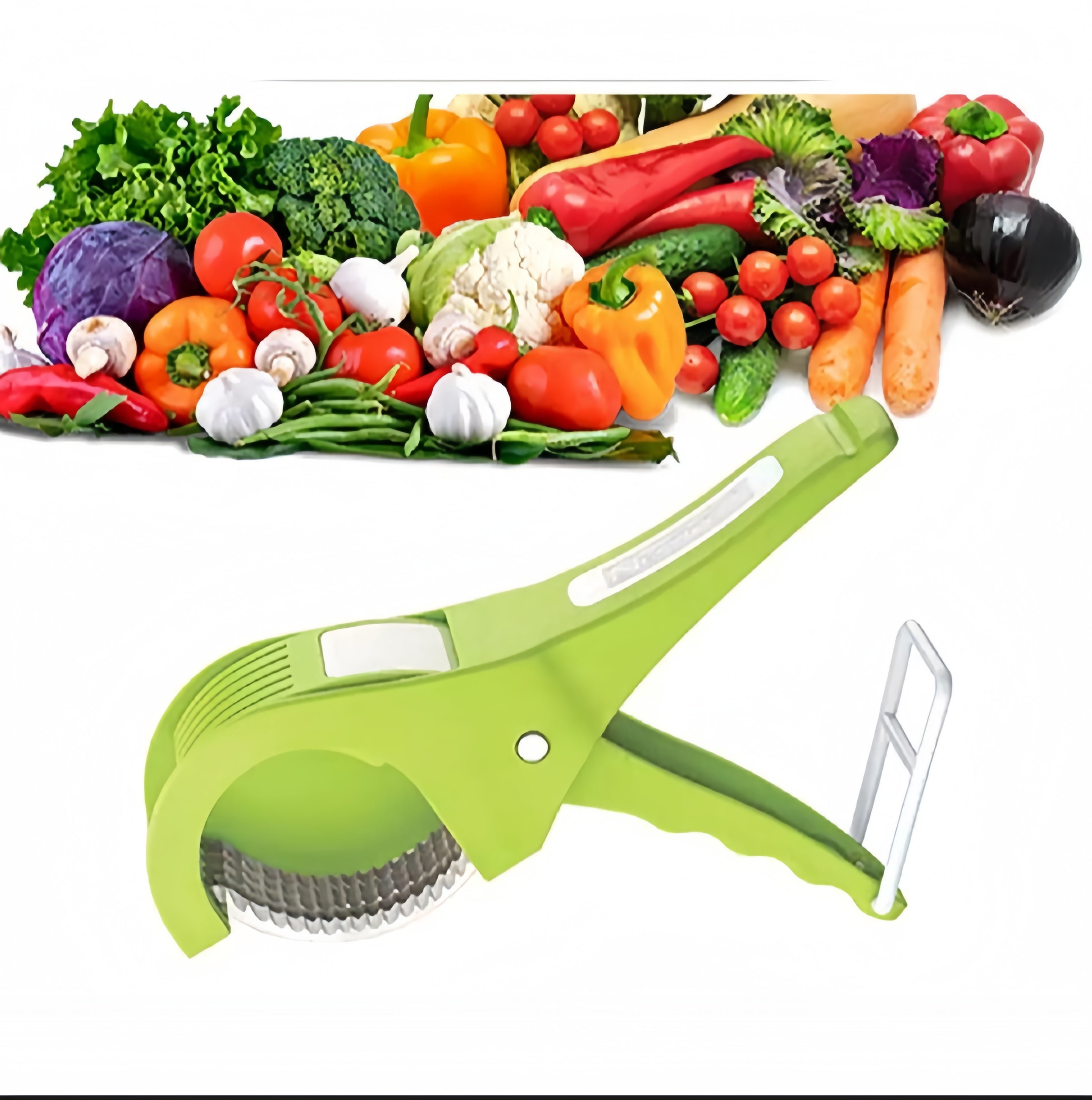 Multi Blade Vegetable Cutter Green ABS Kitchen Essential