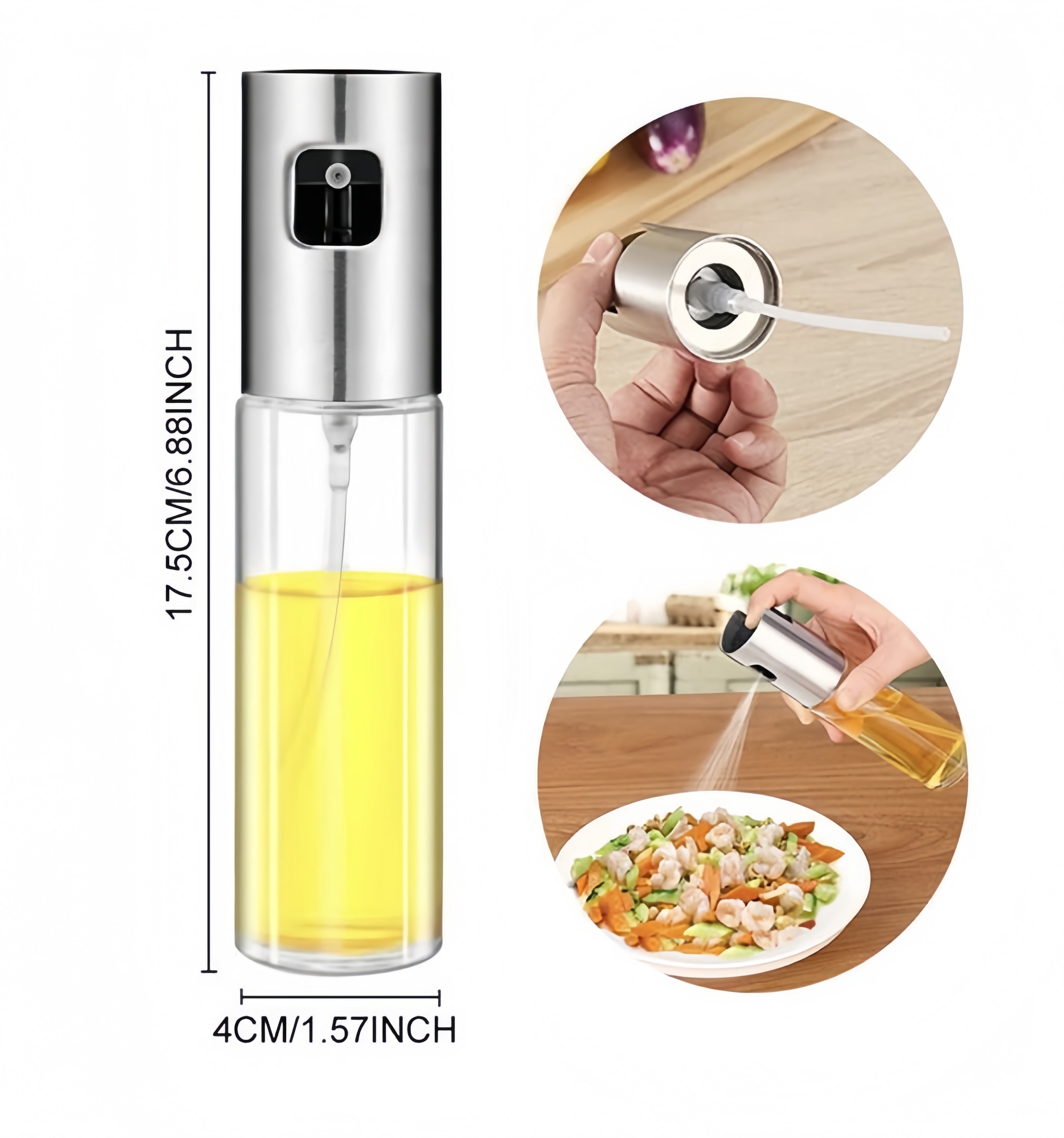 Glass Oil Spray Bottle Pump for Kitchen Use